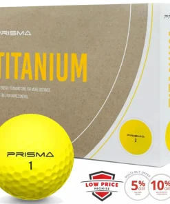 MASTERS PRISMA TITANIUM GOLF BALLS YELLOW 12 PACK