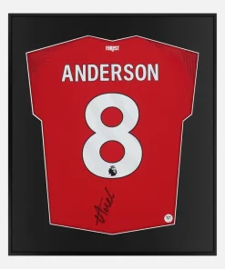 Framed Elliot Anderson Signed Shirt, Nottingham Forest Home [Lite]