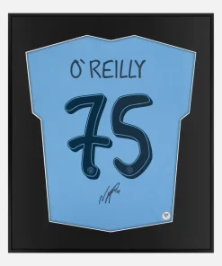 Framed Nico O'Reilly Signed Shirt, Manchester City Home [Lite]
