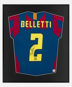 Framed Bellettii Signed Shirt, Barcelona 2006 Champions League Winners [Lite]