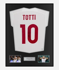 Framed Francesco Totti Signed AS Roma Shirt Away 2015-16 [Classic]