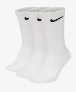 NIKE EVERYDAY DRI-FIT CREW SOCKS 3 PACK WHITE