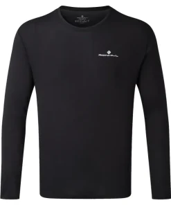 RONHILL MENS CORE LONG SLEEVE TOP BLACK/BRIGHT WHITE