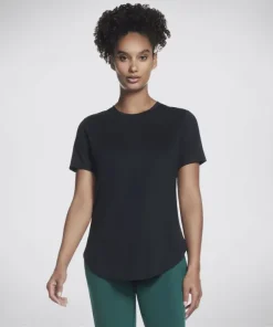 SKECHERS WOMENS GO DRI SWIFT TUNIC TEE BLACK