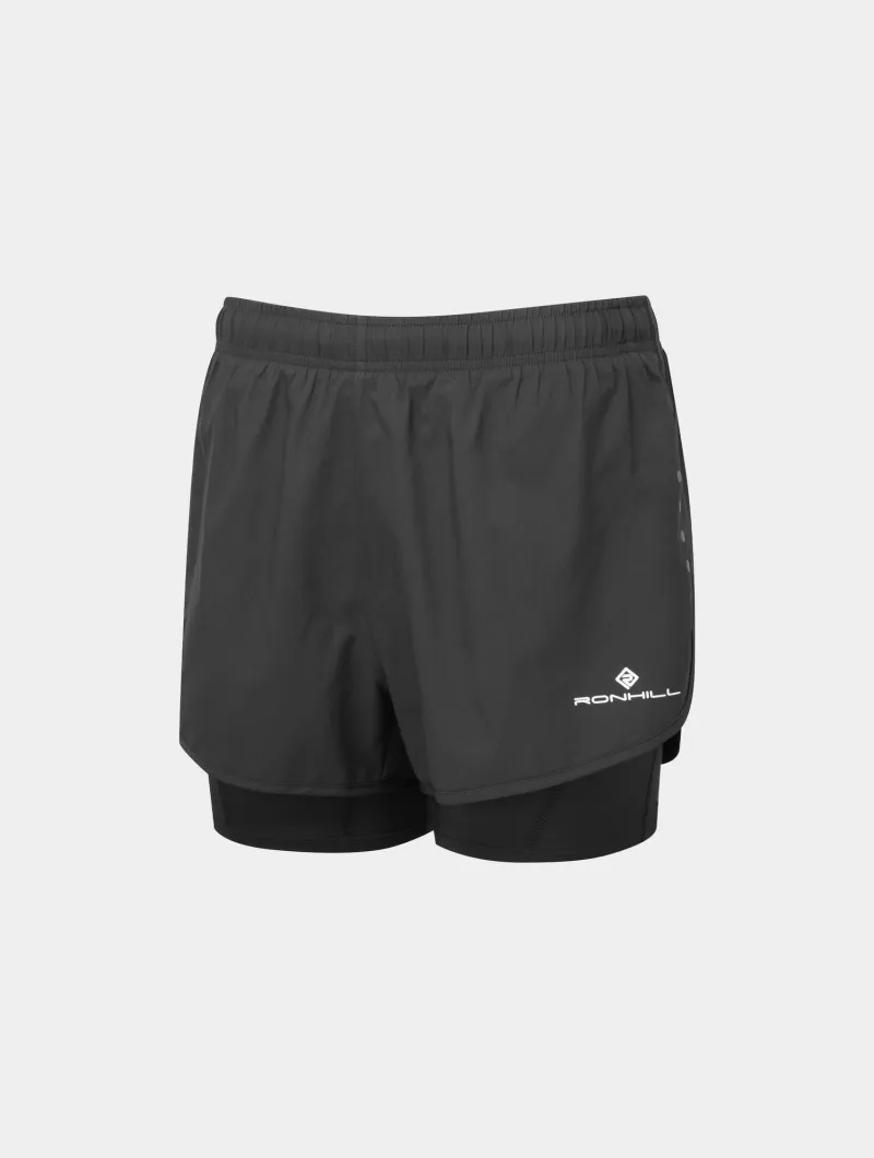RONHILL WOMENS CORE TWIN SHORT BLACK