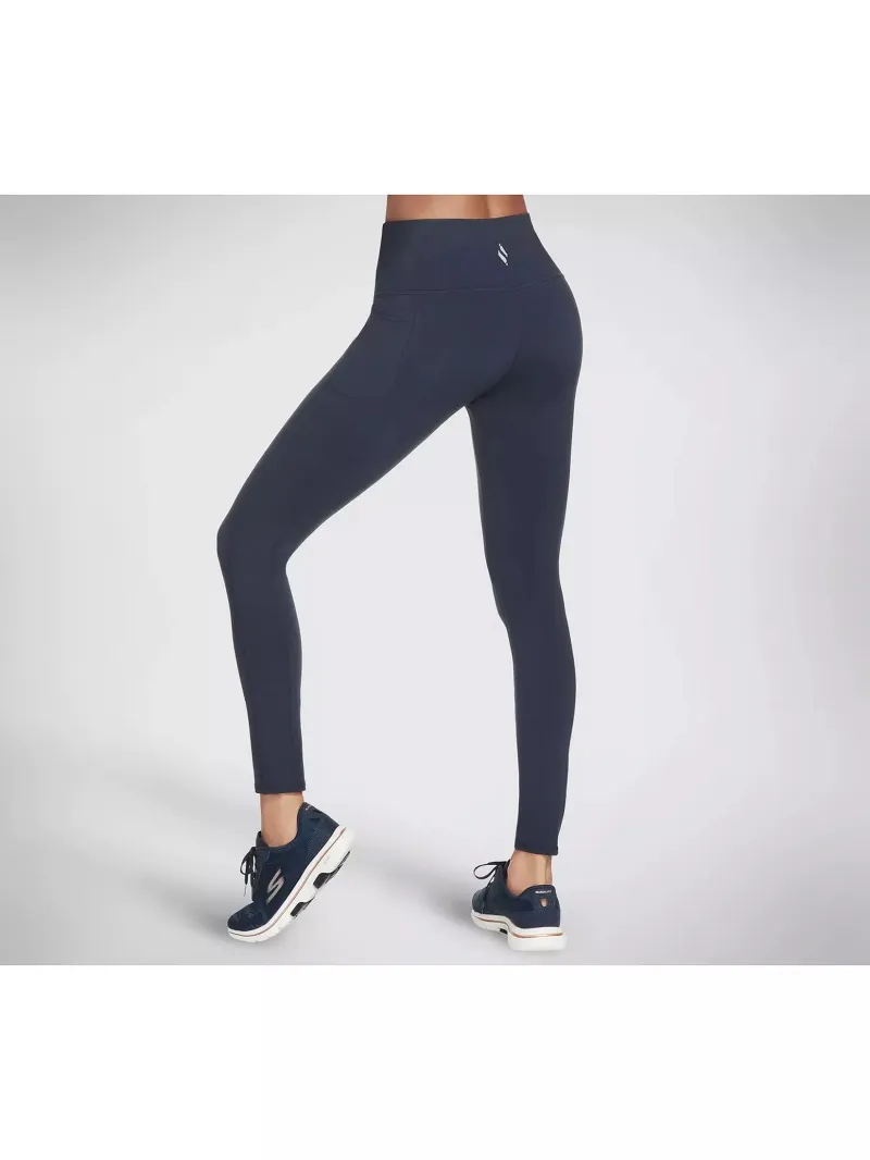 SKECHERS WOMENS GO WALK HIGH WAISTED LEGGINGS II NAVY - Image 2