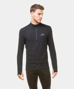 RONHILL MENS THERMAL 1/2 ZIP BLACK