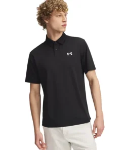 Under Armour Mens Top T2G Pique Polo Black/White
