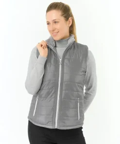 PURE GOLF HEMIPHERE FAUX FUR GILET CHARCOAL GREY