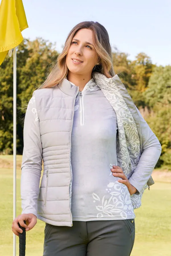 PURE GOLF EVE REVERSIBLE GILET WINTER FOLIAGE - Image 2