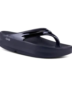 Oofos Womens Sandal Oomega Oolala Black