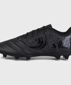 CANTERBURY PHOENIX GENESIS TEAM FIRM GROUND RUGBY BOOT BLACK/SILVER