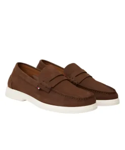 Tommy Hilfiger Mens Shoe Nubuck P Loafer Legacy Brown