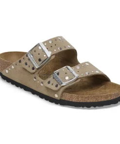 Birkenstock Womens Sandal Arizona Rivet Border Taupe