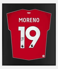 Framed Alex Moreno Signed Shirt, Nottingham Forest Home [Lite]