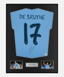 Framed Kevin De Bruyne Signed Manchester City Shirt 2024-25 [Classic]