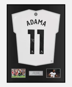Framed Adama Traore Signed Fulham Shirt 2024-25 Home [Classic]