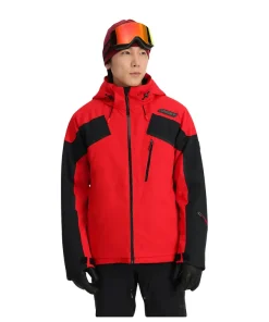 SPYDER MENS LEADER SKI JACKET RED