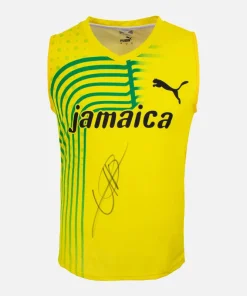 Usain Bolt Signed Jamaica Vest Olympics Shirt