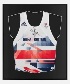 Framed Sir Mo Farah Signed Vest, London 2012 Olympics [Lite]
