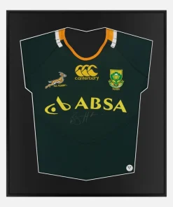 Framed Habana Signed Shirt, South Africa Rugby Home [Lite]