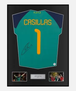 Framed Iker Casillas Signed Spain Shirt 2010 World Cup [Classic]