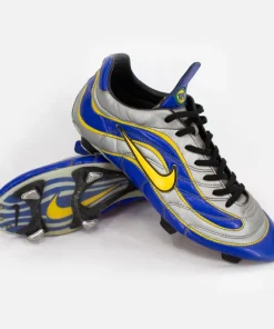 Nike Mercurial 1998 R9 Boots Silver/Blue/Yellow SG [Excellent] UK 9.5