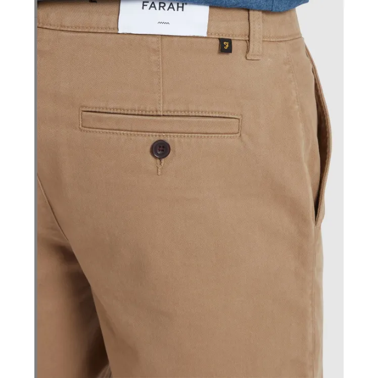 Farah Mens Shorts Hawk STR Twill Beige - Image 2