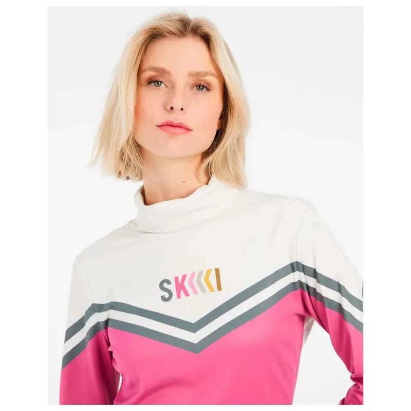 PROTEST WOMENS PRTMERCI 1/4 ZIP ACTIVE TOP ROSE DUST - Image 3