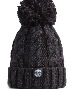 SWIMZI JET BLACK CABLE REFLECTIVE SUPER BOBBLE HAT