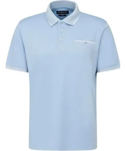 Bugatti Mens Shirt Polo Pocket 330 Blue/Grey