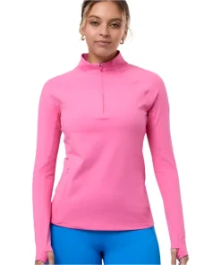 Gym+Coffee Womens Relentless ¼ Zip Sangria Sunset