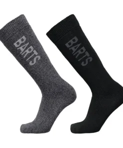 BARTS BASIC SKISOCKS 2 PACK ANTHRACITE /BLACK