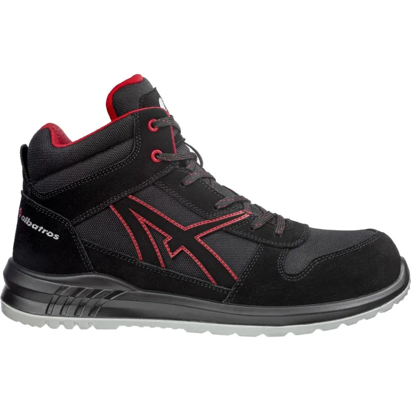 Albatros Clifton Mid Safety Boot Black/Red - Image 3