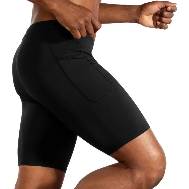 Brooks Source 9 Inch Mens Short Running Tights - Black - Image 3