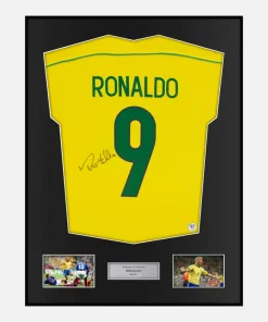 Framed Ronaldo Signed Brazil Shirt 1998 World Cup [Classic]