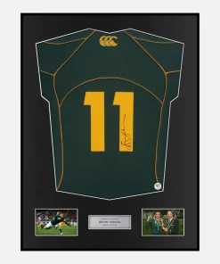 Framed Bryan Habana Signed South Africa Rugby Shirt 2007-08 [Classic]