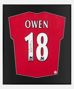 Framed Michael Owen Signed Shirt, Liverpool, Rookie 18 [Lite]