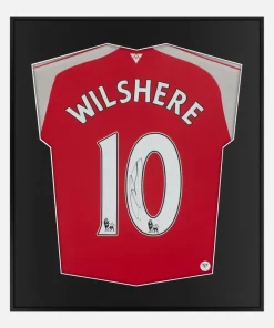 Framed Wilshere Signed Arsenal Shirt, 10 Autograph [Lite]