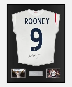 Framed Wayne Rooney Signed England Shirt 2006 World Cup [Classic]