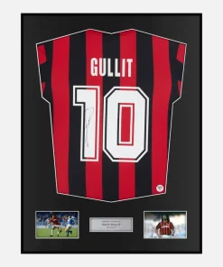 Framed Ruud Gullit Signed AC Milan Shirt Home 1988 [Classic]