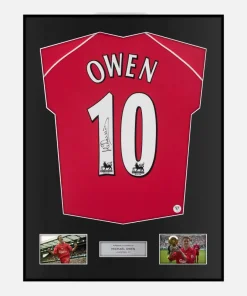 Framed Michael Owen Signed Liverpool Shirt Home 2000-02 [Classic]