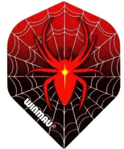 WINMAU MEGA STANDARD DART FLIGHTS SPYDER RED