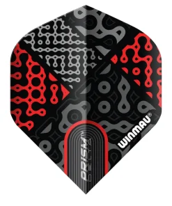 WINMAU PRISM DELTA DART FLIGHTS BLACK/RED