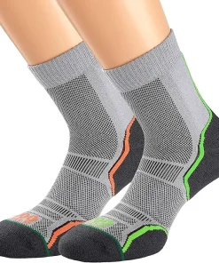 1000 MILE TRAIL21 SOCK TWIN PACK GREY 9-11