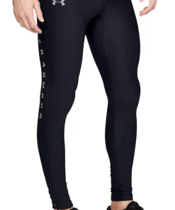Under Armour Qualifier HeatGear Mens Long Running Tights - Black