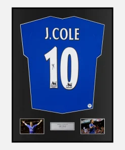 Framed Joe Cole Signed Chelsea Shirt Retro Home [Classic]