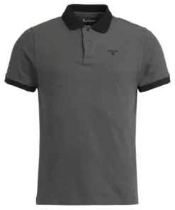 Barbour Mens Polo Sports Top Black Mix