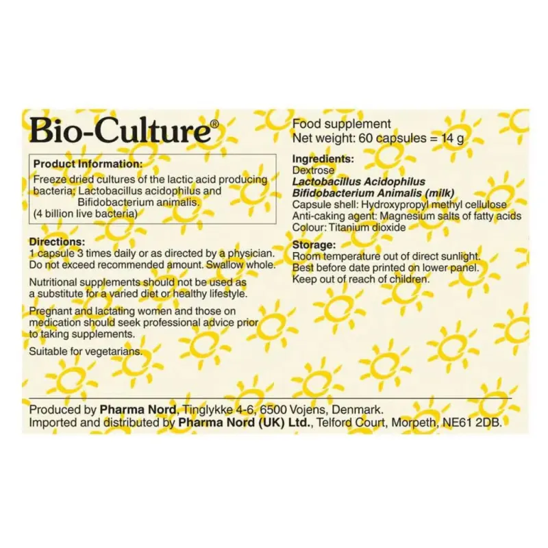 PHARMA NORD BIO-CULTURE CAPSULES X60 - Image 2