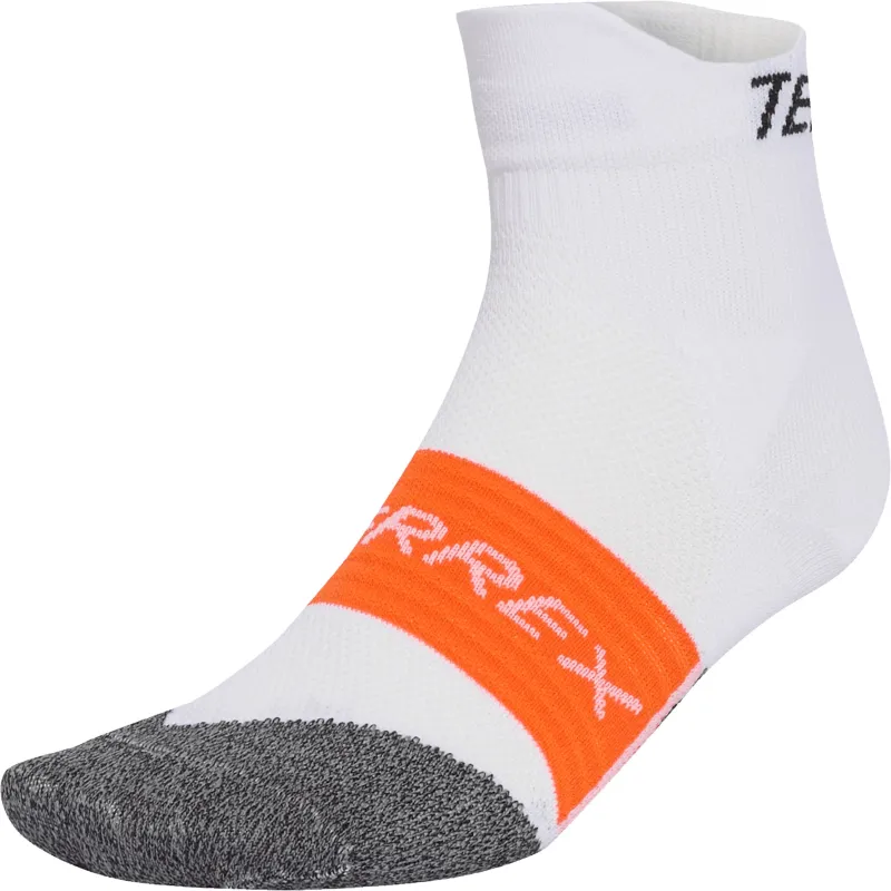 adidas Terrex HEAT.RDY Trail Agravic Crew Running Socks - White